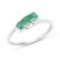 0.30 CTW Genuine Emerald .925 Sterling Silver Ring