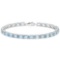 7.95 CTW SKY BLUE TOPAZ 14K GOLD TENNIS BRACELET