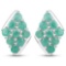1.80 CTW Genuine Emerald .925 Sterling Silver Earrings