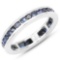 2.00 CTW Genuine Blue Sapphire .925 Sterling Silver Ring