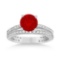 Eternity Ruby & Diamond Engagement Ring and Band Set Platinum (1.85ctw)