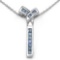 0.72 CTW Genuine Blue Sapphire .925 Sterling Silver Pendant