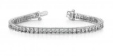 14K WHITE GOLD 2.50 CTW G-H VS2/SI1 CLASSIC DIAMOND BOX TENNIS BRACELET