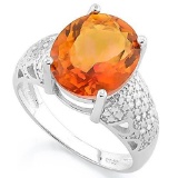 4 4/5 CARAT AZOTIC GEMSTONE DIAMOND 925 STERLING SILVER RING