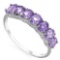 1.17 CTW GENUINE AMETHYST 10KT SOLID WHITE GOLD RING