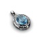 Genuine 3.86 ctw Topaz Necklace 14Kt White Gold