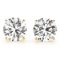 CERTIFIED 1 CTW ROUND E/SI1 DIAMOND SOLITAIRE EARRINGS IN 14K YELLOW GOLD