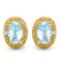 1.15 CTW SKY BLUE TOPAZ 10K SOLID YELLOW GOLD EARRING WITH 0.01 CTW DIAMOND ACCENTS