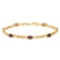 4.03 CTW REDDISH GARNET 925 STERLING SILVER YELLOW GOLD PLATED BRACELETT