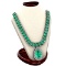 Emerald 59.14 ctw & Diamond Necklace 14kt W/Y 29 g