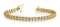 14KT YELLOW GOLD 1 CTW G-H SI2/SI3 CLASSIC CURVE LINK DIAMOND TENNIS BRACELET