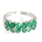 Genuine 2.48 ctw Emerald & Diamond Ring 14kt