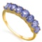 1.3 CTW GENUINE TANZANITE 10KT SOLID YELLOW GOLD RING