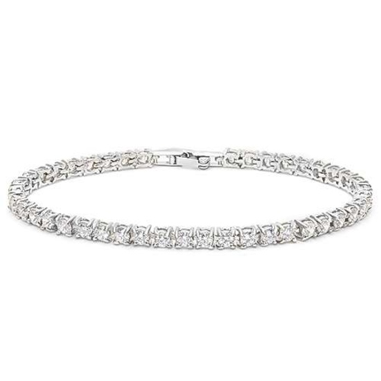 8 3/5 CTW CREATED DIAMOND 925 STERLING SILVER TENNIS BRACELET