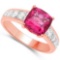 2.18 CTW Genuine Ruby And Diamond 14K R Gold Rings