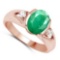 2.70 CTW Genuine Emerald And Diamond 14K Yellow Gold Ring