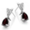 1 CTW GARNET 925 STERLING SILVER EARRINGS