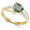 1.78 CTW Genuine Green Amethyst And Diamond 14K Y Gold Rings