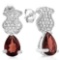 1 3/4 CTW GARNET 925 STERLING SILVER EARRINGS