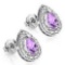 3/4 CTW AMETHYST 925 STERLING SILVER EARRINGS