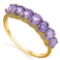 1.17 CTW GENUINE AMETHYST 10KT SOLID YELLOW GOLD RING