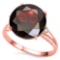 6.38 CTW GENUINE GARNET & GENUINE DIAMOND (2 PCS) 10KT SOLID RED GOLD RING