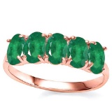 2.19 CTW GENUINE EMERALD 10KT SOLID GOLD RED RING