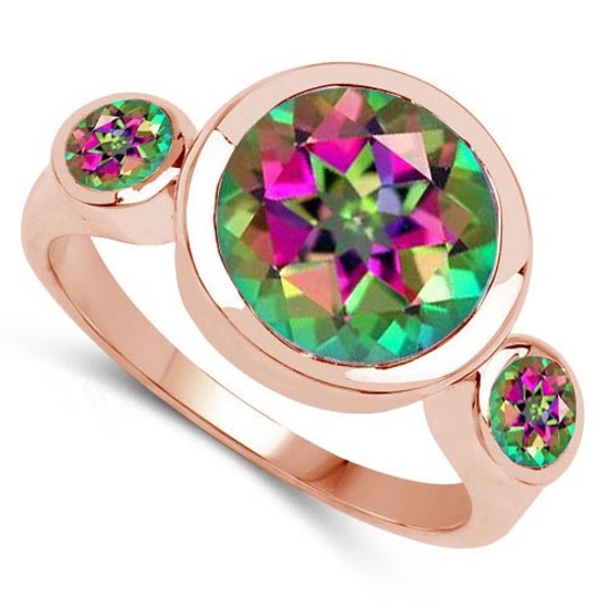 2.60 CTW Mystic Topaz 14K Rose Gold Ring