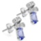 4/5 CTW TANZANITE 925 STERLING SILVER EARRINGS