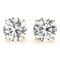 CERTIFIED 1.18 CTW ROUND D/VS1 DIAMOND SOLITAIRE EARRINGS IN 14K YELLOW GOLD