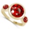 2.60 CTW Genuine Garnet 14K Rose Gold Ring