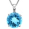 0.95 CTW SKY BLUE TOPAZ 10K SOLID WHITE GOLD ROUND SHAPE PENDANT