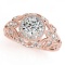 CERTIFIED 18K ROSE GOLD .91 CT G-H/VS-SI1 DIAMOND HALO ENGAGEMENT RING