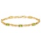 3.49 CTW PERIDOT 925 STERLING SILVER YELLOW GOLD PLATED BRACELETT