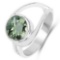 1.2 CTW Genuine Green Amethyst 14K White Gold