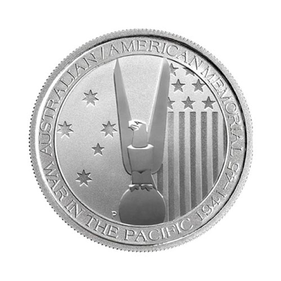 2013 Australian 1/2 oz Silver American Memorial War In Pacific