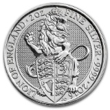 2016 2 oz British Silver Queen?s Beast Lion Coin (BU)
