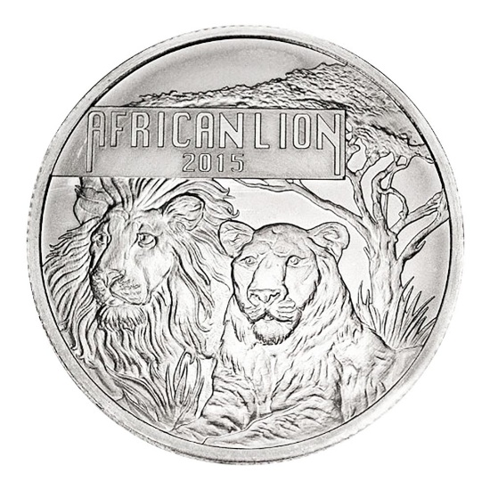 Burundi 500 Francs Silver 1 oz. 2015 African Lion