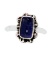 1.99 CTW Modern Style Tanzanite Rectangle Ring .925 Ste