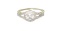 CLEAR CZ HALO RING W/ 14K GOLD POLISH ON .925 STERLING