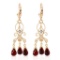 6.31 CTW 14K Solid Gold Sensation Garnet Earrings