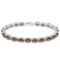 19.35 CTW (23 PCS) SMOKEY TOPAZ 925 STERLING SILVER TENNIS BRACELET