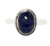 2.30 CTW Antique Style Tanzanite Oval Ring .925 Sterlin