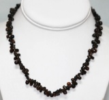95.01 CTW Natural Garnet Beaded Necklace