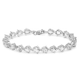 16.63 CTW (20 PCS) WHITE TOPAZ 925 STERLING SILVER TENNIS BRACELET