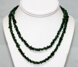 175.01  CTW Natural Uncut Emerald  Beads Necklace