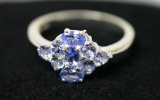 0.79 CTW TANZANITE RING .925 STERLING SILVER