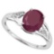 2.21 CTW RUBY & DIAMOND 10KT SOLID GOLD RING