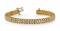 14K YELLOW GOLD 3 CTW G-H I1/I2 TRIPLE ILLUSION DIAMOND BRACELET