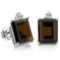 1.85 CARAT SMOKEY 10K SOLID WHITE GOLD OCTAGON SHAPE EARRING WITH 0.03 CTW DIAMOND